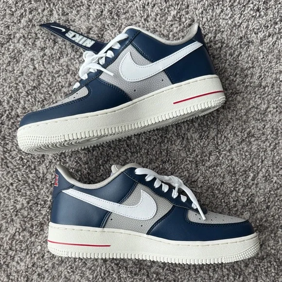 Nike Air Force 1 '07 SE - College Navy/White-Gray Women’s 8 Men’s 6.5 - Picture 7 of 11
